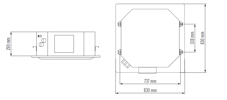 Wymiary gabarytowe MCFK-091-A2