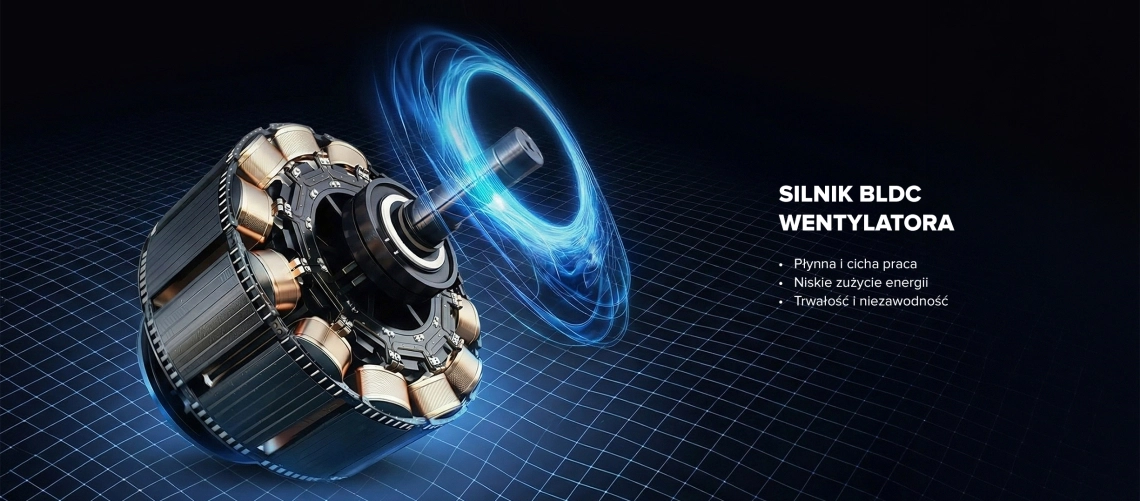 Klimakonwektory ścienne Mycond MHW seria Q Silnik wentylatora BLDC
