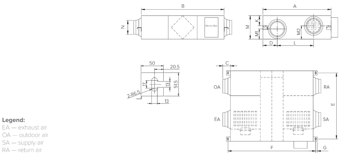 MyCond MVS***-DW Wymiary ogólne - 3