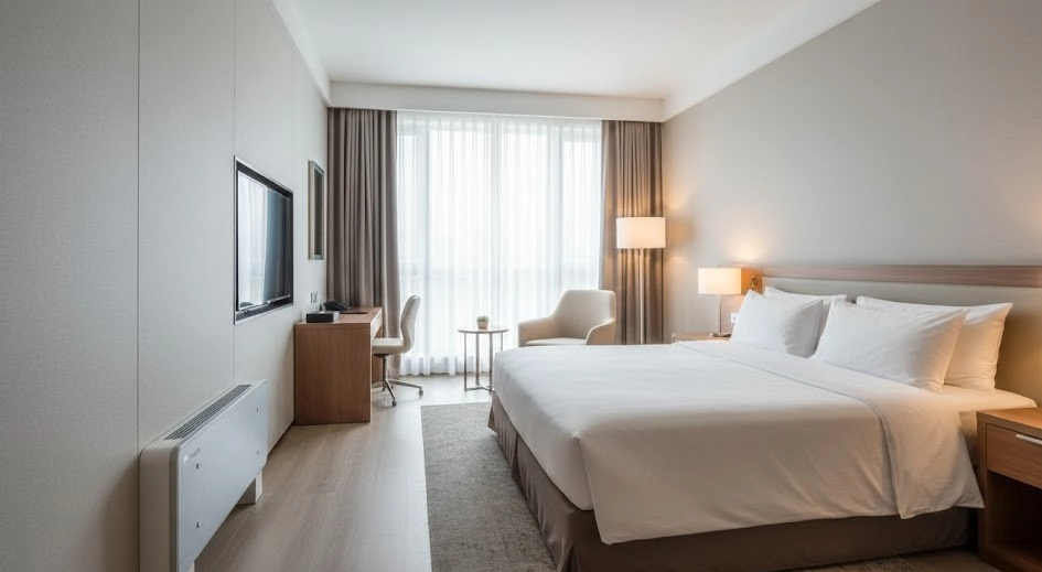 Podłogowa jednostka klimatyzacyjna z designerskim architektonicznym wyglądem Mycond Silver Glass Low