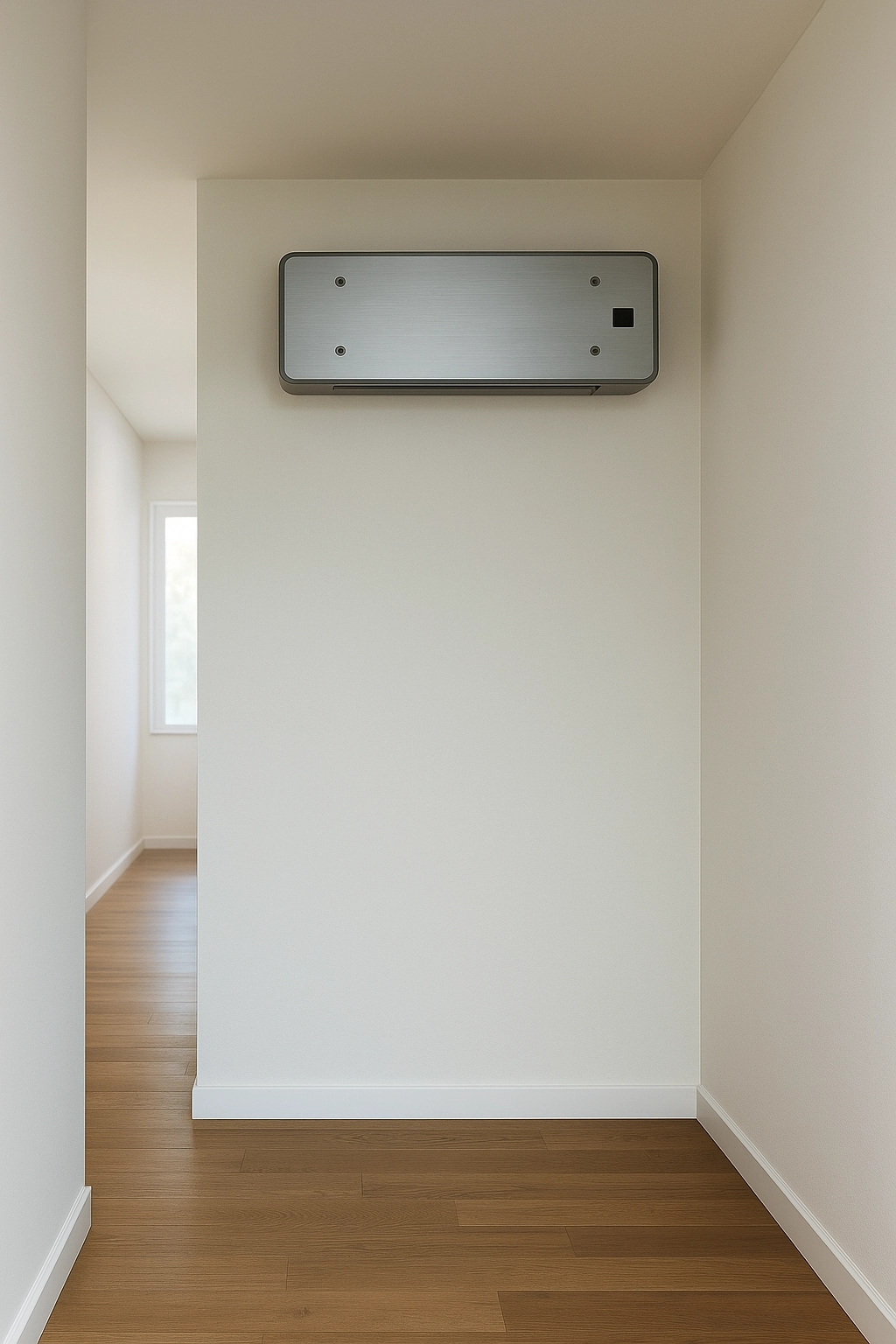 Fancoil naścienny, cichy, designerski, energooszczędny Mycond Silver Glass Wall