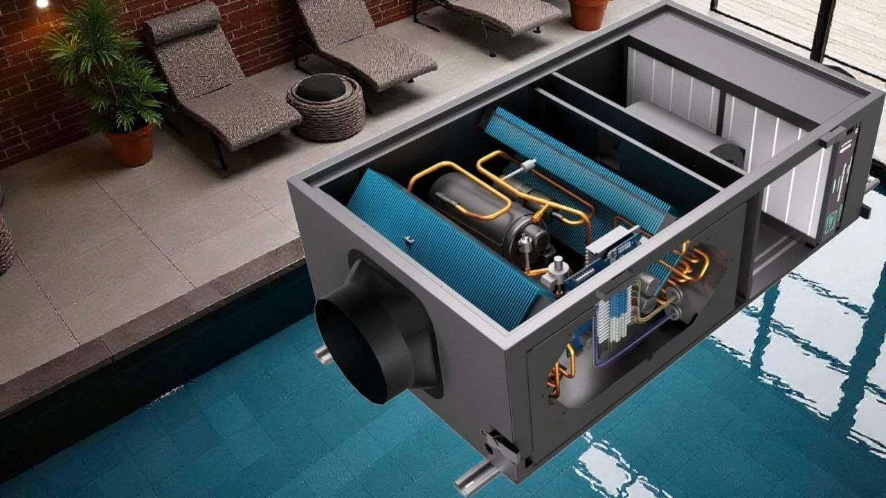 Kanałowy osuszacz dla basenów z automatycznym włączaniem - Mycond MSHAC