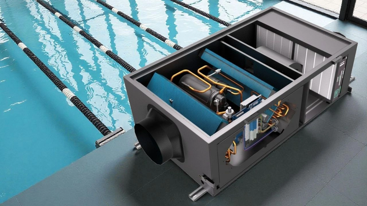 Kanałowy osuszacz dla basen&oacute;w z inteligentnym sterowaniem Mycond MSHAC