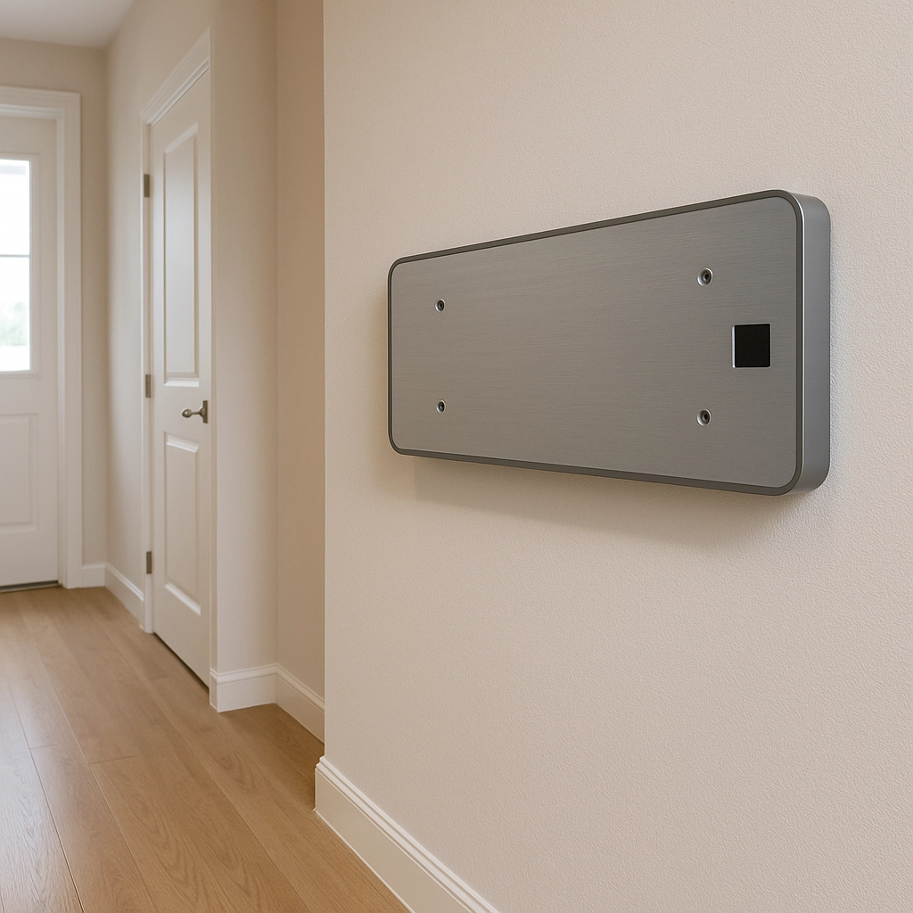 Ścienny, cichy, energooszczędny fan-coil do chłodzenia i ogrzewania Mycond Silver Glass Wall