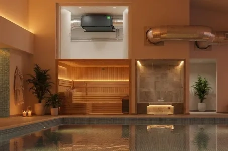 Wymagania dotyczące pomieszczenia dla osuszacza kanałowego MSHA(C): pomieszczenie techniczne, przewody powietrzne, przestrzeń i praca ciągła