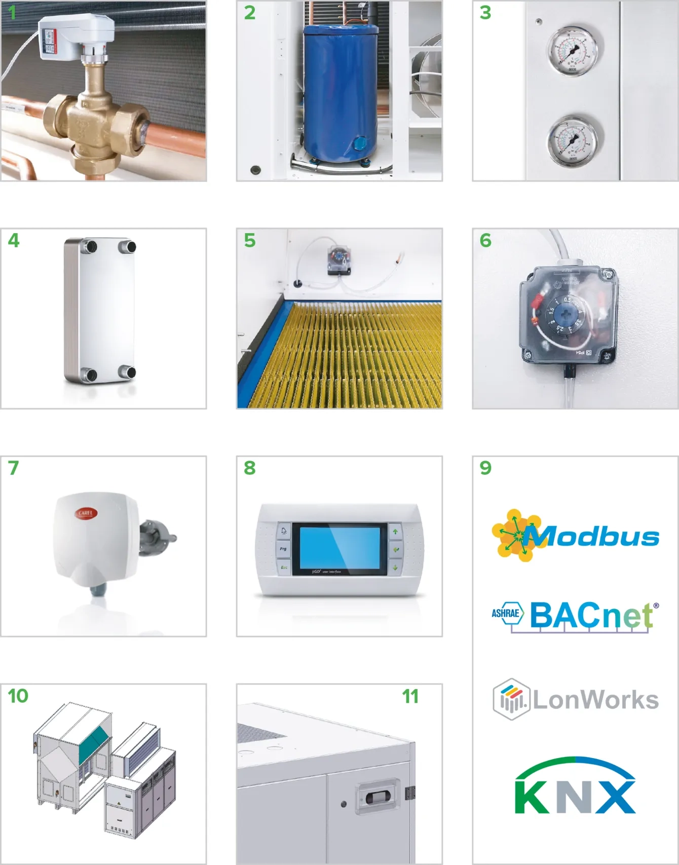 Komponenty osuszacza basenowego MyCond MSTR / MSPR