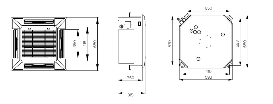 MyCond MCFK-T2 Wymiary całkowite - 1