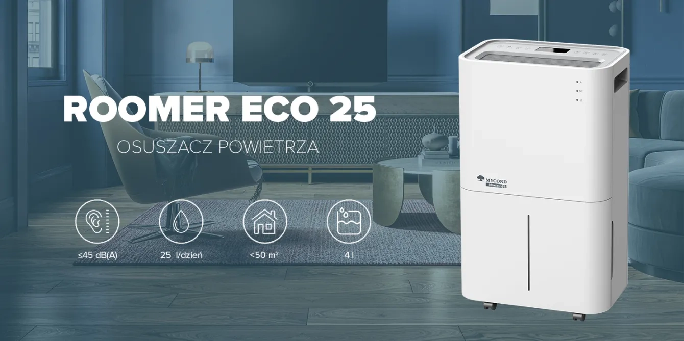 Mycond Roomer Eco 25 skuteczne osuszanie dużych pomieszczeń
