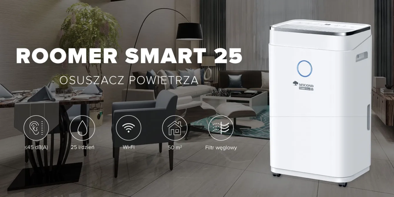 MyCond Roomer Smart 25 nowoczesny i wydajny osuszacz powietrza