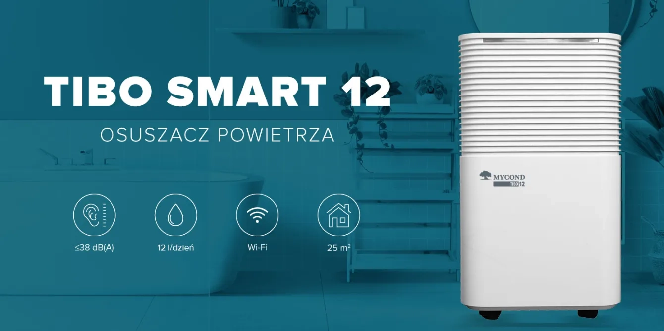 MyCond TIBO Smart 12 skuteczne osuszanie powietrza do dużych pomieszczeń