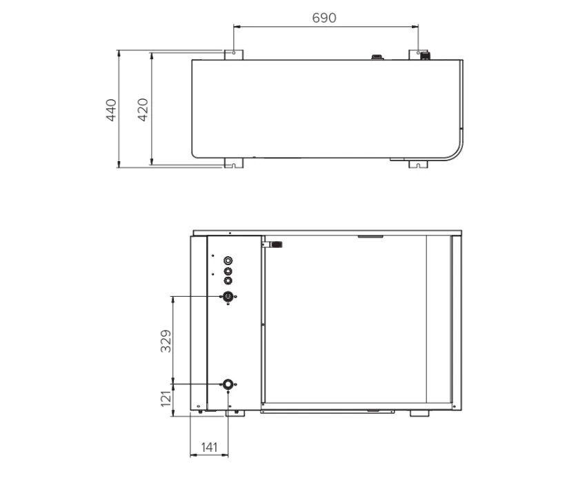 Wymiary całkowite MyCond MBasic - 2